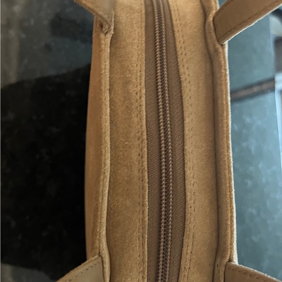 YSL Yves Saint Laurent Authentic Rare Suede Shoulder Bag Tan Unique - Picture 13 of 17